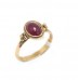 Ring Ruby Cabochon 18kt Gold Yellow Natural 18 KT Vintage Gem Stone Women D174